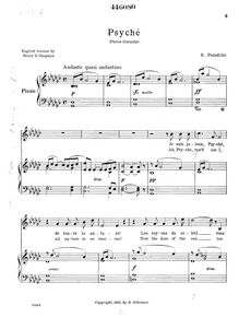 Partition complète (G♭ Major: medium voix et piano), Psyché