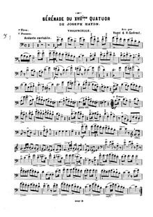 Partition de violoncelle, corde quatuors, Op.3, Haydn, Joseph