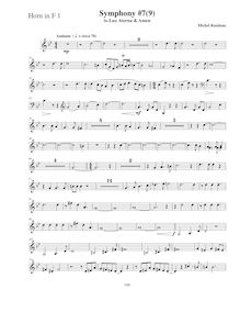 Partition cor 1 (F), Symphony No.7  Requiem , C minor, Rondeau, Michel par Michel Rondeau