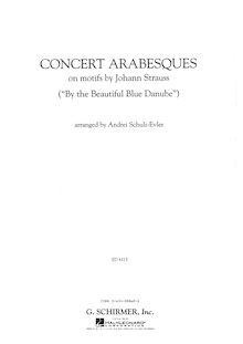 Score, Arabesken über  An der Schönen Blauen Donau  von Johann Strauss par Adolf Schulz-Evler