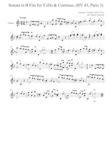 Partition Complete Playing Score, violoncelle Sonata en A minor