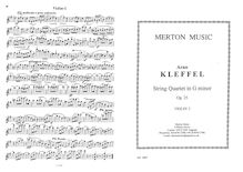 Partition parties complètes, corde quatuor, G minor, Kleffel, Arno