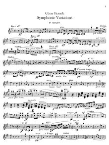 Partition violons I, II, Variations Symphoniques pour piano et orchestre