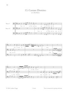 Partition complète, Cantate Domino à , Doi Bassi, Cima, Giovanni Paolo