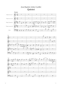 Partition complète, quintette, B minor, Loeillet, John