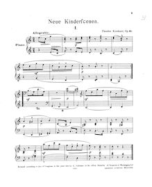 Partition complète, Neue Kinderscenen, Op.55, Kirchner, Theodor