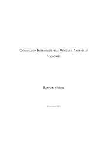 Commission interministérielle Véhicules propres et économes - rapport annuel 2005
