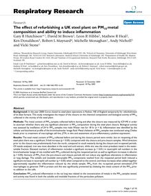 The effect of refurbishing a UK steel plant on PM10metal composition and ability to induce inflammation