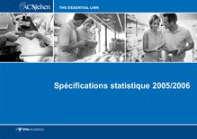 Spécifications statistique 2005 2006