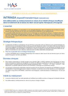 INTRINSA - Synthèse d avis INTRINSA - CT6937
