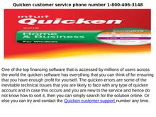 Quicken Software Support Phone Number 1-800-406-3148
