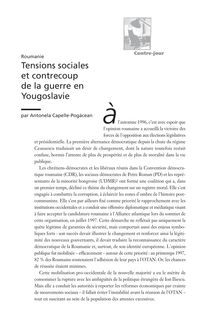 Roumanie : tensions sociales et contrecoup de la guerre en Yougoslavie - article ; n°1 ; vol.4, pg 22-30