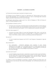Dossier sur la chasse à courre et pétition - La France en action