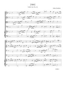 Partition [Fantasia], VdGS No.16 - partition complète (Tr Tr B B O), Airs pour 4 violes de gambe avec orgue