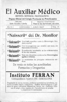 El Auxiliar Médico: revista mensual profesional, n. 021 (1927)