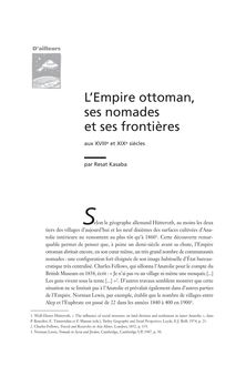 L Empire ottoman, ses nomades et ses frontières