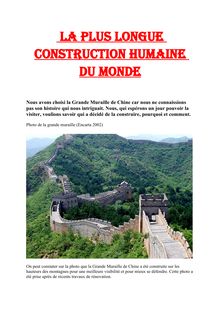 Visiter la Chine et la Muraille de Chine