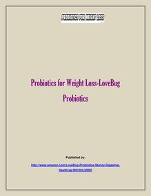 Probiotics for Weight Loss-LoveBug Probiotics