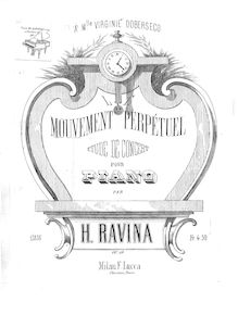 Partition complète, Le Mouvement Perpetuel - Etude de Concert, Ravina, Jean Henri