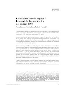 Les salaires sont-ils rigides ? Le cas de la France à la fin des années 1990 ; suivi d un commentaire de Hubert Kempf - article ; n°1 ; vol.386, pg 59-89