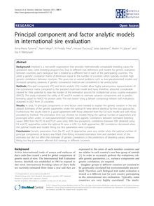 Principal component and factor analytic models in international sire evaluation