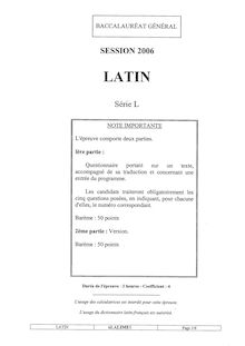 Baccalaureat 2006 latin litteraire