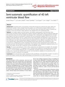 Semi-automatic quantification of 4D left ventricular blood flow