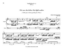 Partition Wer nur den lieben Gott läßt walten, BWV 642, Das Orgel-Büchlein par Johann Sebastian Bach