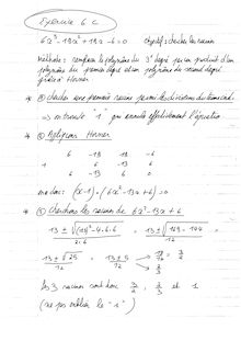 solutions détaillées des trois exercices du devoir de mathématiques en quatrième A (exercices 6 c, 27 b et 27 c)