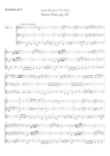 Partition complète, 24 cor Trios, Reicha, Anton