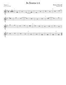 Partition ténor viole de gambe 2, octave aigu clef, Fantazias et en Nomines par Henry Purcell