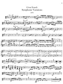 Partition altos, Variations Symphoniques pour piano et orchestre
