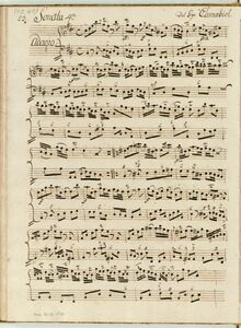 Partition complète, flûte Sonata en B minor, B minor, Cannabich, Martin Friedrich