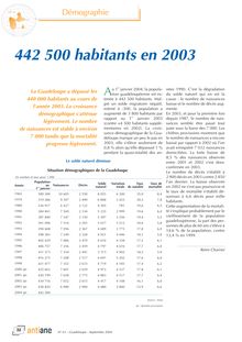 AntianÉco 61 - Année économique et sociale 2003 en Guadeloupe