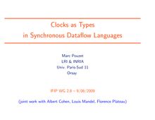 Clocks as Types in Synchronous Dataflow Languages