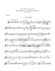 Partition hautbois 1, 2, anglais cor, Adventures en a Perambulator