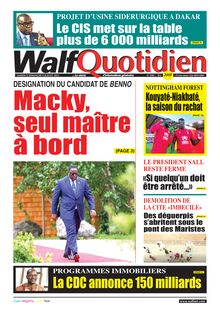 Walf Quotidien n°9382 - Du 8 au 9 juillet 2023