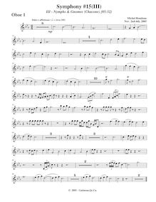 Partition hautbois 1, Symphony No.15  Black Halloween , F minor par Michel Rondeau