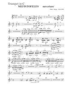 Partition trompette 1/2 (B?, Mefistofeles Ouverture, Mefisto- ouverture