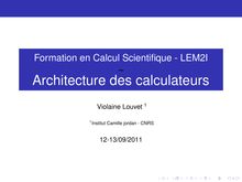 Formation en Calcul Scientifique - LEM2I – Architecture des ...