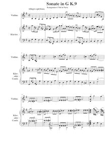 Partition de piano, violon Sonata, Violin Sonata No.4 par Wolfgang Amadeus Mozart