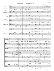 Partition complète, David s Lamentation, C minor, Weelkes, Thomas