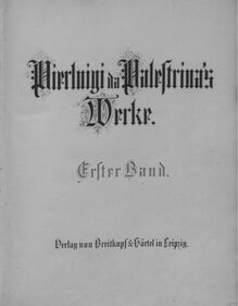 Partition complète, Motettorum - Liber Primus, Palestrina, Giovanni Pierluigi da