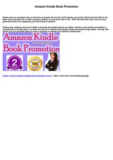 Amazon Kindle Book Promotion