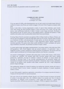 IEPP italien 2005 bac admission en premiere annee du premier cycle