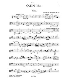 Partition viole de gambe, Piano quintette, Quintet in F-sharp minor for Piano and Strings