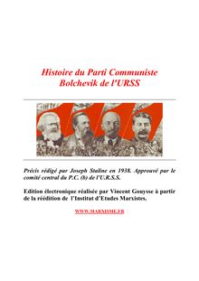 Histoire du Parti Communiste Bolchevik de l URSS