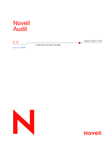 Novell Audit 2.0 Installation Guide