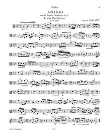 Partition de piano et partition de viole de gambe, Piano Sonata No.8