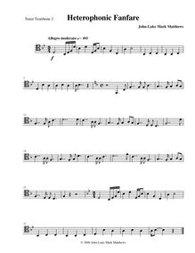 Partition ténor Trombone 2, Heterophonic Fanfare, Fanfare on "Auld Lang Syne"